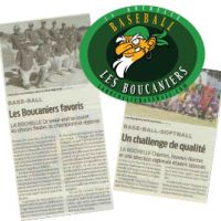 Historique article de journaux club de baseball Boucaniers