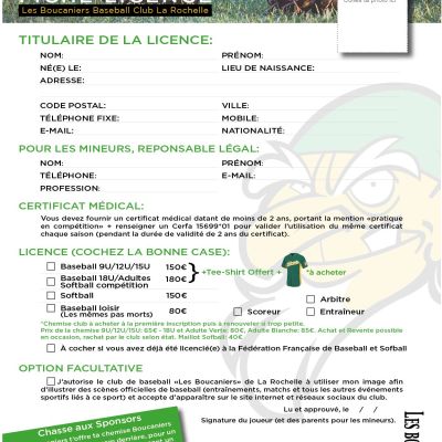 miniature Fiche LICENCE 2024